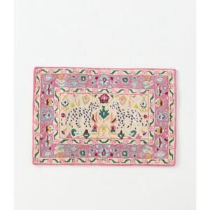 Anthropologie Parcie Hand Tufted Wool Blend Leopards Rug, 2x3